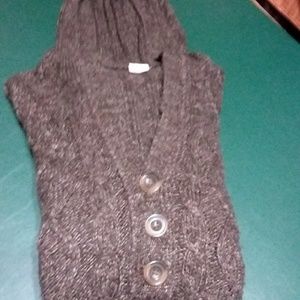 Women's 2x Faded Brown and white sweater with hood